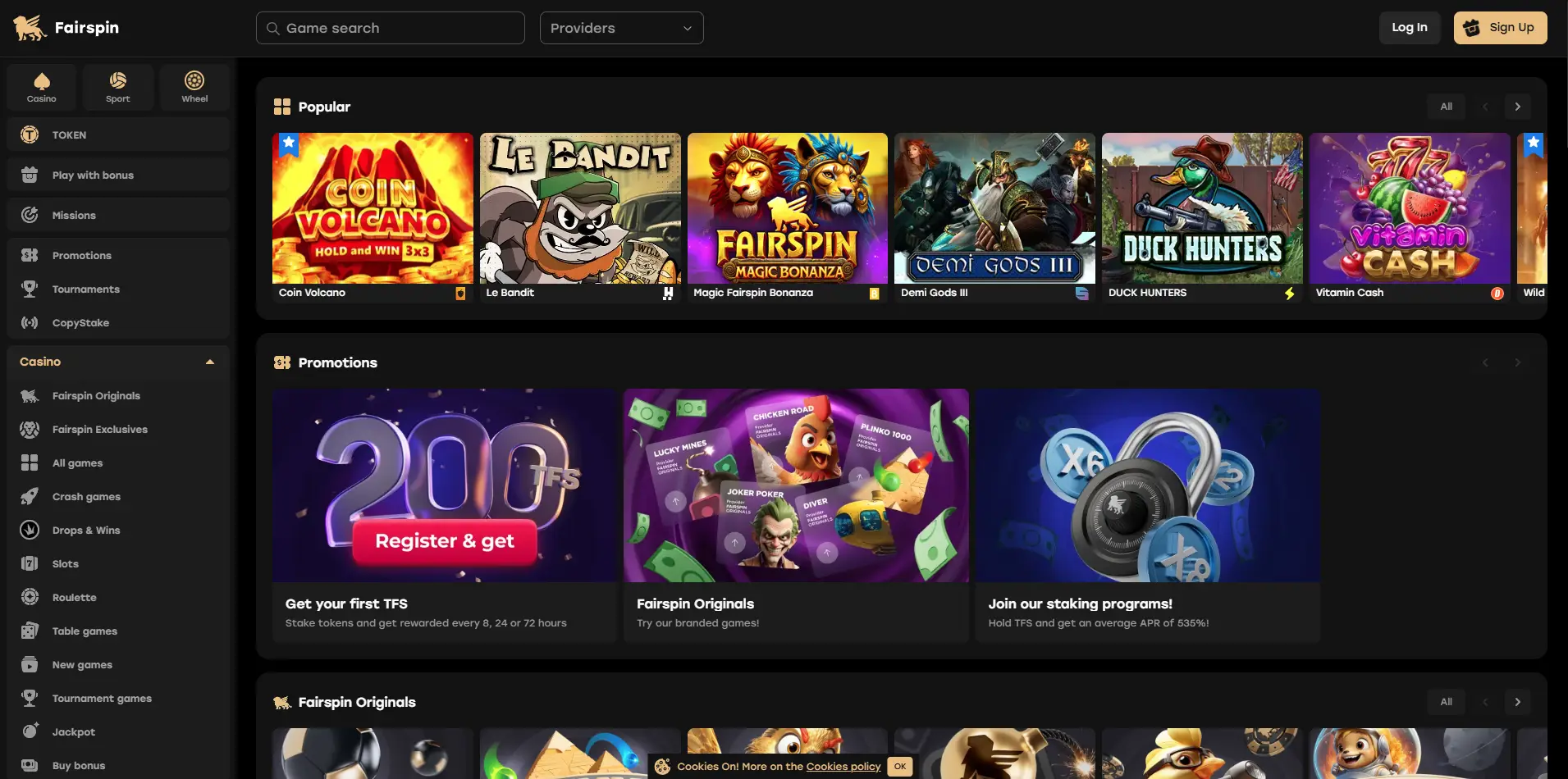 fairspin-casino Fairspin landing preview