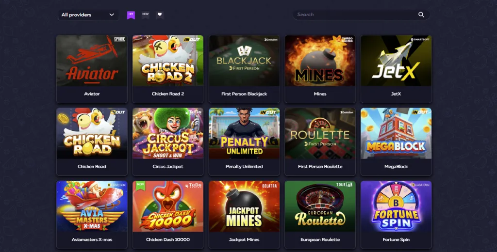 Vavada Casino Originals games lobby March 2026