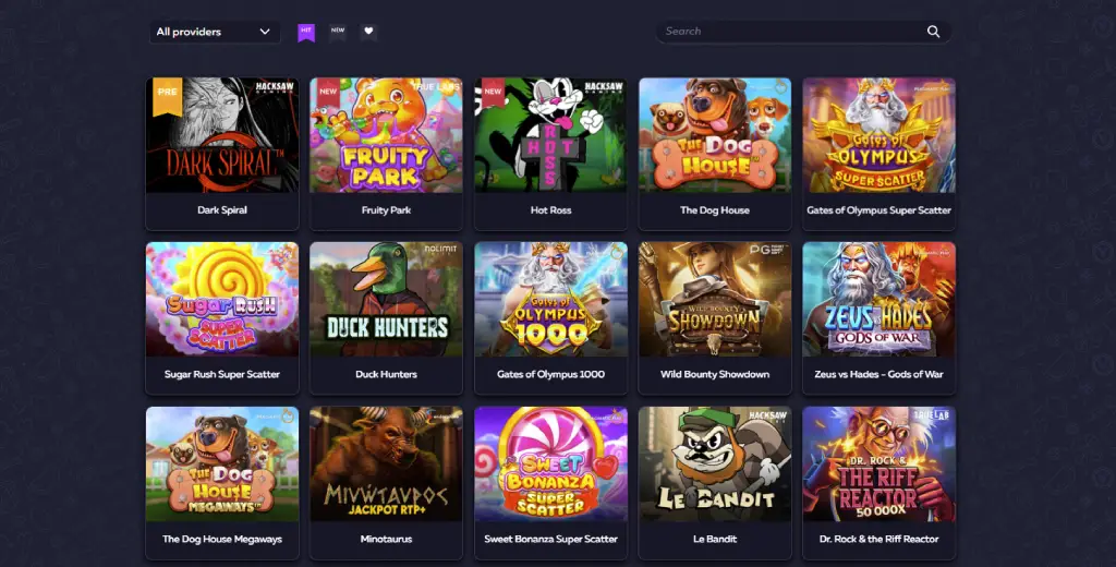 Vavada Casino slots game list and providers March 2026