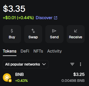 MetaMask connected to BNB Smart Chain for casino deposit
