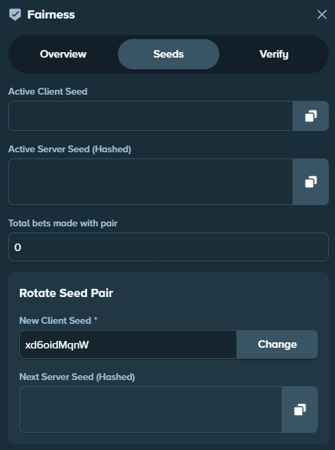 BNB Crash provably fair verification example with server seed, client seed, nonce, and crash point