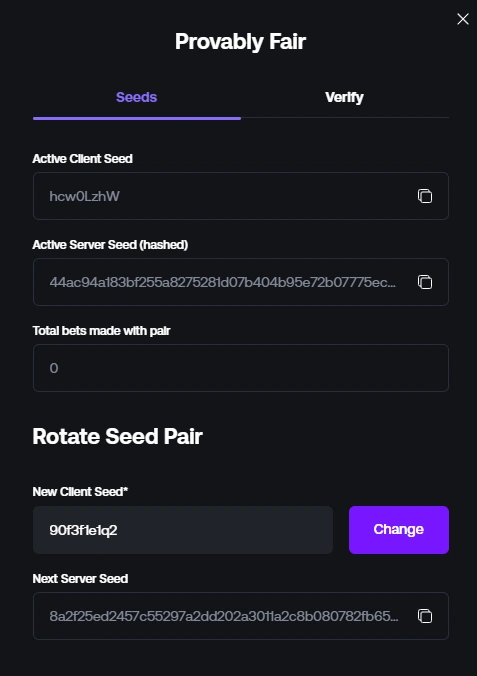 Provably fair BNB roulette verification example showing server seed, block reference, spin result, and roulette wheel outcome