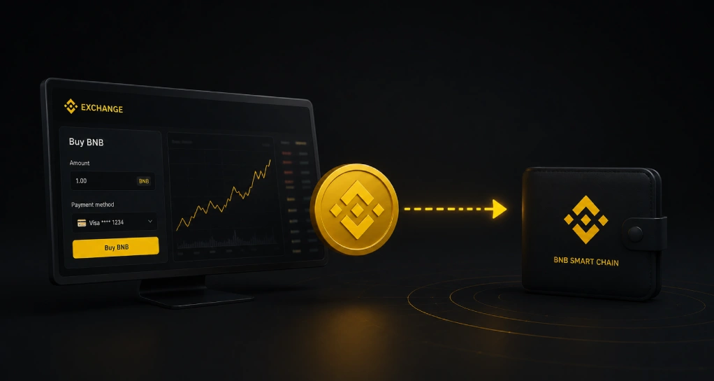 How to buy BNB on a cryptocurrency exchange and withdraw it to a wallet on BNB Smart Chain