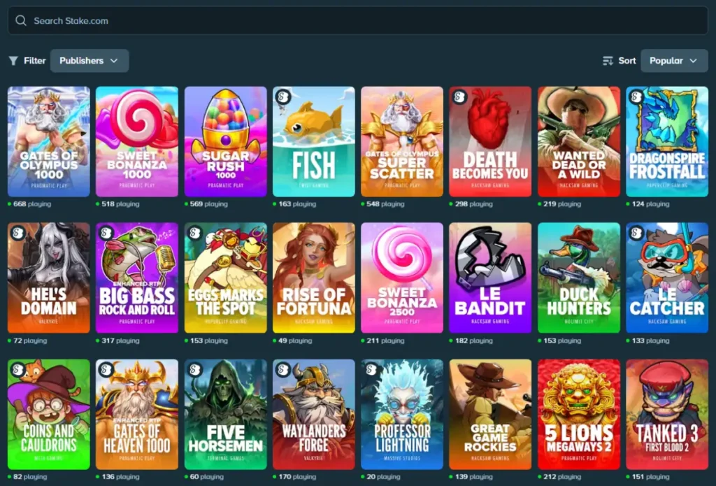 Stake casino slot games with BNB payments